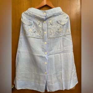 Innika Choo Embroidered Button Skirt size 3